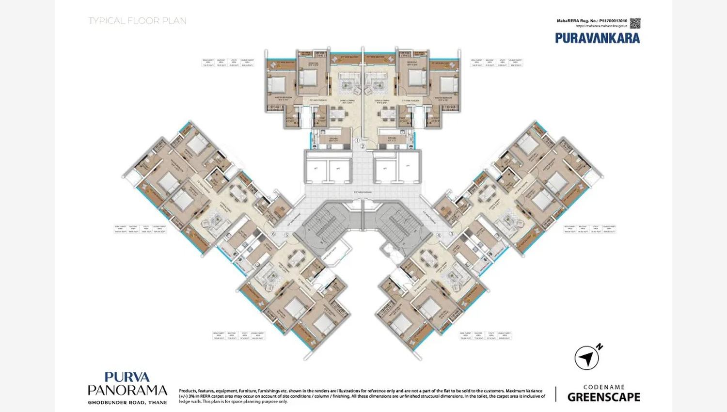 Purva Panorama Thane - 2&3 BHK Flats Starting From ₹ 2.05cr*