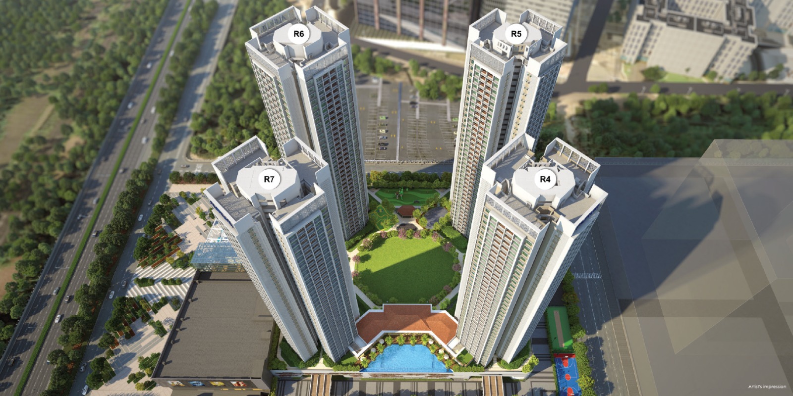Aurum Q Islands, Ghansoli – 2 & 3 BHK Starting @ ₹ 2.07 Cr