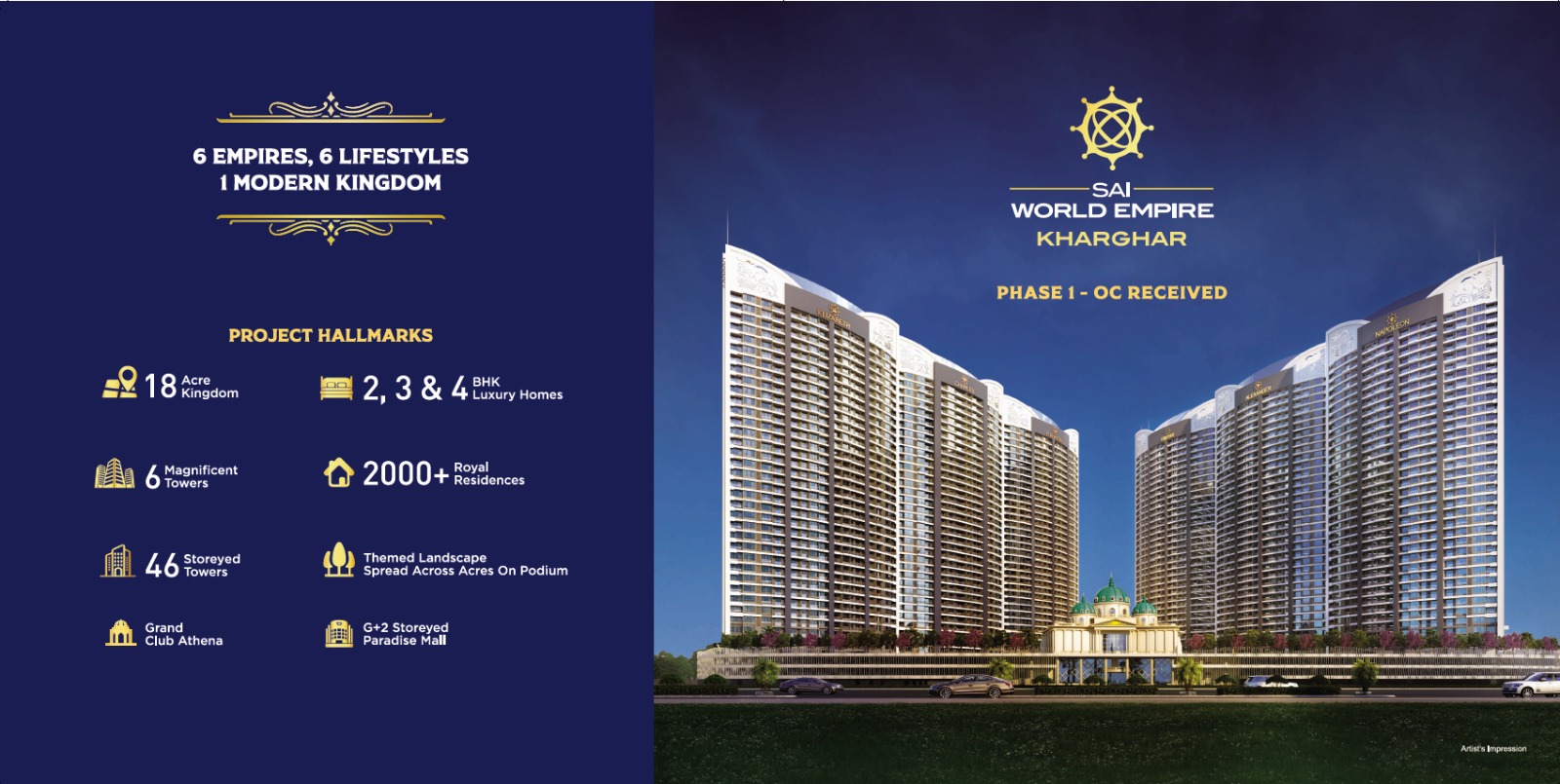 Sai World Empire, Kharghar – 1, 2 & 3 Bhk Flats in Navi Mumbai